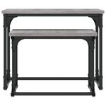 vidaXL Table basse gigogne 2 Pièces sonoma gris bois d'ingénierie