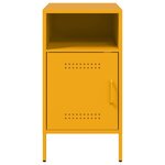 vidaXL Tables de chevet 2 Pièces jaune moutarde 36x39x68 cm