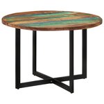 vidaXL Table à manger 110x75 cm Bois massif de récupération