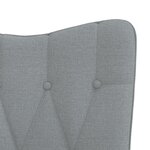vidaXL Chaise à bascule Gris clair Tissu
