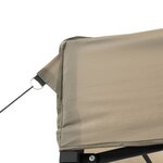 vidaXL Tente de réception pliable escamotable taupe 292x292x315 cm