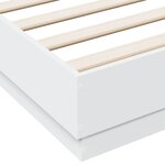 vidaXL Cadre de lit Blanc 120x190 cm bois d'ingénierie
