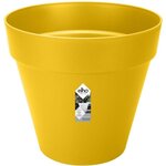Pot de fleurs Rond LOFT URBAN - Plastique - Percé - Réservoir - Avec roulettes - Ø 50 - Ocre