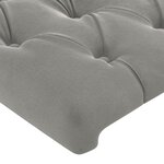 vidaXL Tête de lit avec oreilles Gris clair 183x16x118/128 cm Velours