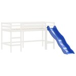 vidaXL Lit mezzanine enfants avec tour rose 90x200 cm bois pin massif