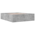 vidaXL Cadre de lit sans matelas gris béton 150x200 cm