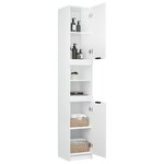 vidaXL Armoire de salle de bain blanc brillant 32x34x188 5 cm