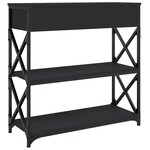 vidaXL Table console noir 75x28x75 cm bois d'ingénierie