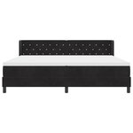 vidaXL Lit à ressort avec matelas Noir 200x200 cm Velours