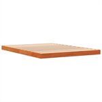 vidaXL Cadre de lit cire marron 140x190 cm bois de pin massif