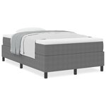 vidaXL Lit Box Spring avec Matelas Gris Clair en Tissu en Velours Côtelé