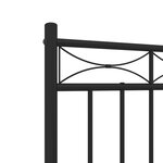 vidaXL Cadre de lit métal sans matelas avec pied de lit noir 120x190cm