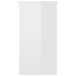 vidaXL Bureau Blanc brillant 80x40x75 cm Aggloméré