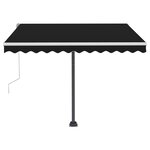 vidaXL Auvent manuel rétractable sur pied 350x250 cm Anthracite