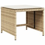 vidaXL Ensemble à manger de jardin et coussins 17 Pièces beige
