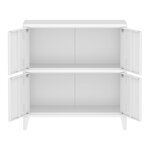 Armoire de bureau casier de bureau meuble de rangement pour salon bureau chambre atelier métallique à 4 portes acier 82 x 80 x 40 cm blanc 03_0006326