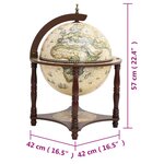 vidaXL Support à vin bar forme globe Marron Bois d'eucalyptus massif