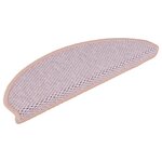 vidaXL Tapis d'escalier autocollants aspect sisal 15 Pièces rose