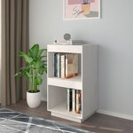 vidaXL Bibliothèque Blanc 40x35x71 cm Bois de pin massif