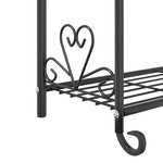 vidaXL Étagère à fleurs Noir 56x30x96 cm Acier