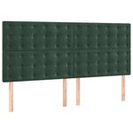 vidaXL Cadre de lit sans matelas vert foncé 140x200 cm velours