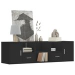 vidaXL Armoire d'angle noir 160x40x45 cm bois d’ingénierie