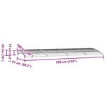 vidaXL Auvent de porte Gris 350x100 cm Polycarbonate
