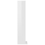 vidaXL Armoire à CD Blanc brillant 21x20x88 cm Bois d'ingénierie