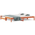 vidaXL Lit de jour avec lit gigogne cire marron 80x200 cm pin massif