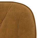 vidaXL Chaise pivotante de bureau Marron Velours