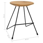 vidaXL Tabourets lot de 2 bois de teck massif