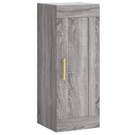 vidaXL Buffet haut Sonoma gris 34 5x34x180 cm Bois d'ingénierie