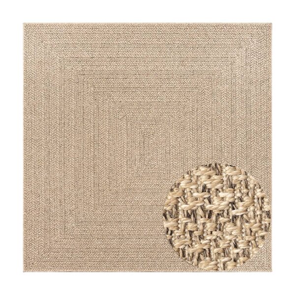vidaXL Tapis ZIZUR 240x240 cm aspect de jute intérieur et extérieur