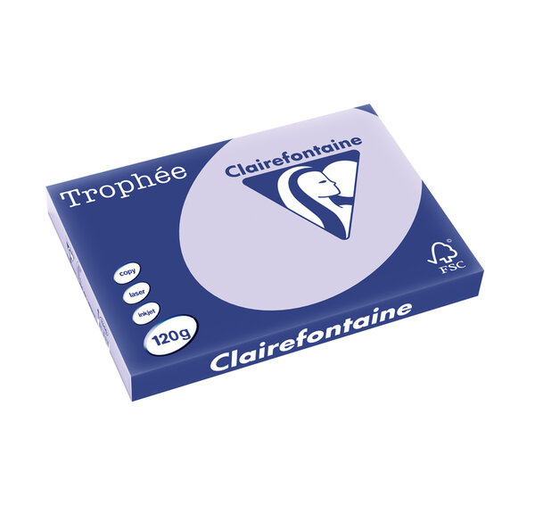 Ramette 250 Feuilles Papier 120g A3 420x297 mm Certifié FSC LILAS TROPHÉE