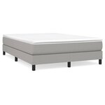 vidaXL Cadre de lit sans matelas gris clair 140x200 cm tissu