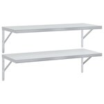 vidaXL Étagères murales 2 Pièces 100x40 cm argenté acier inoxydable