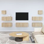 vidaXL Ensemble de meubles TV 7 Pièces Chêne sonoma Bois d'ingénierie