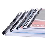 Boite 25 Reliures Spirales Plastique 6mm - Noir - Exacompta