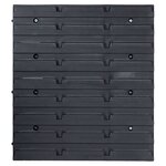 vidaXL Kit de bacs de stockage et panneaux muraux 80 Pièces Rouge et noir