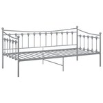 vidaXL Cadre de canapé-lit sans matelas gris métal 90x200 cm