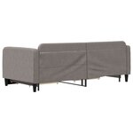 vidaXL Lit de jour avec gigogne et tiroirs sans matelas taupe 90x200cm