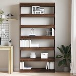 vidaXL Bibliothèque Chêne marron Bois d'ingénierie 100 x 30 x 198 cm
