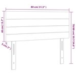 vidaXL Tête de lit à LED Taupe 80x5x78/88 cm Tissu