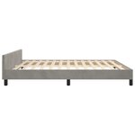 vidaXL Cadre de lit avec tête de lit Gris clair 180x200 cm Velours