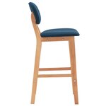 vidaXL Tabourets de bar lot de 2 bleu tissu