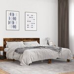 vidaXL Cadre de lit sans matelas chêne fumé 200x200 cm
