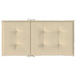 vidaXL Coussins de chaise de jardin à dossier bas lot de 4 beige