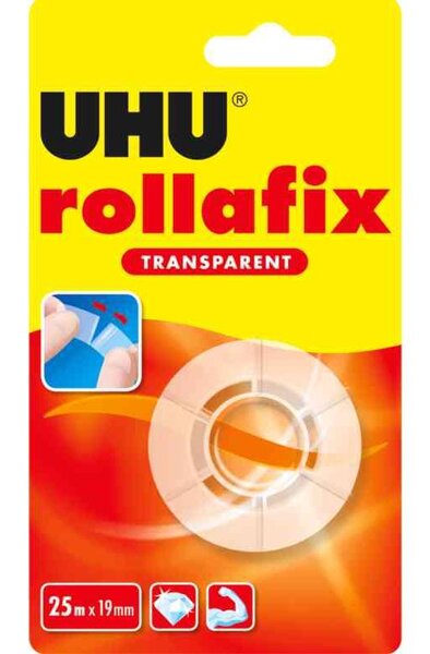 Ruban adhésif rollafix transparent, 19 mm x 25 m UHU