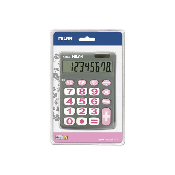 Calculatrice grise 8 chiffres