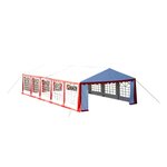 vidaXL Dessus de tente de réception avec panneaux 10x5m Rouge et blanc